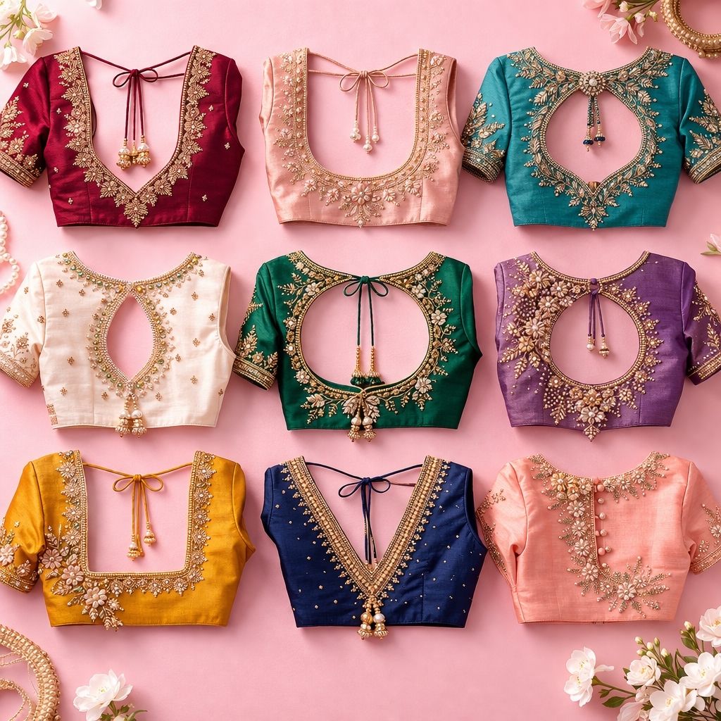 Aari Work Blouse Back Neck Designs Aari Work Blouse Back Neck Designs