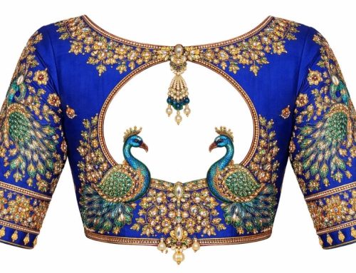 Peacock Aari Work Blouse Design