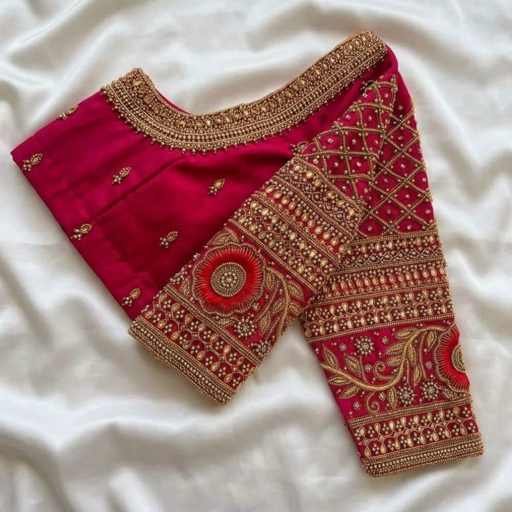 Rani Pink Aari Work Blouse