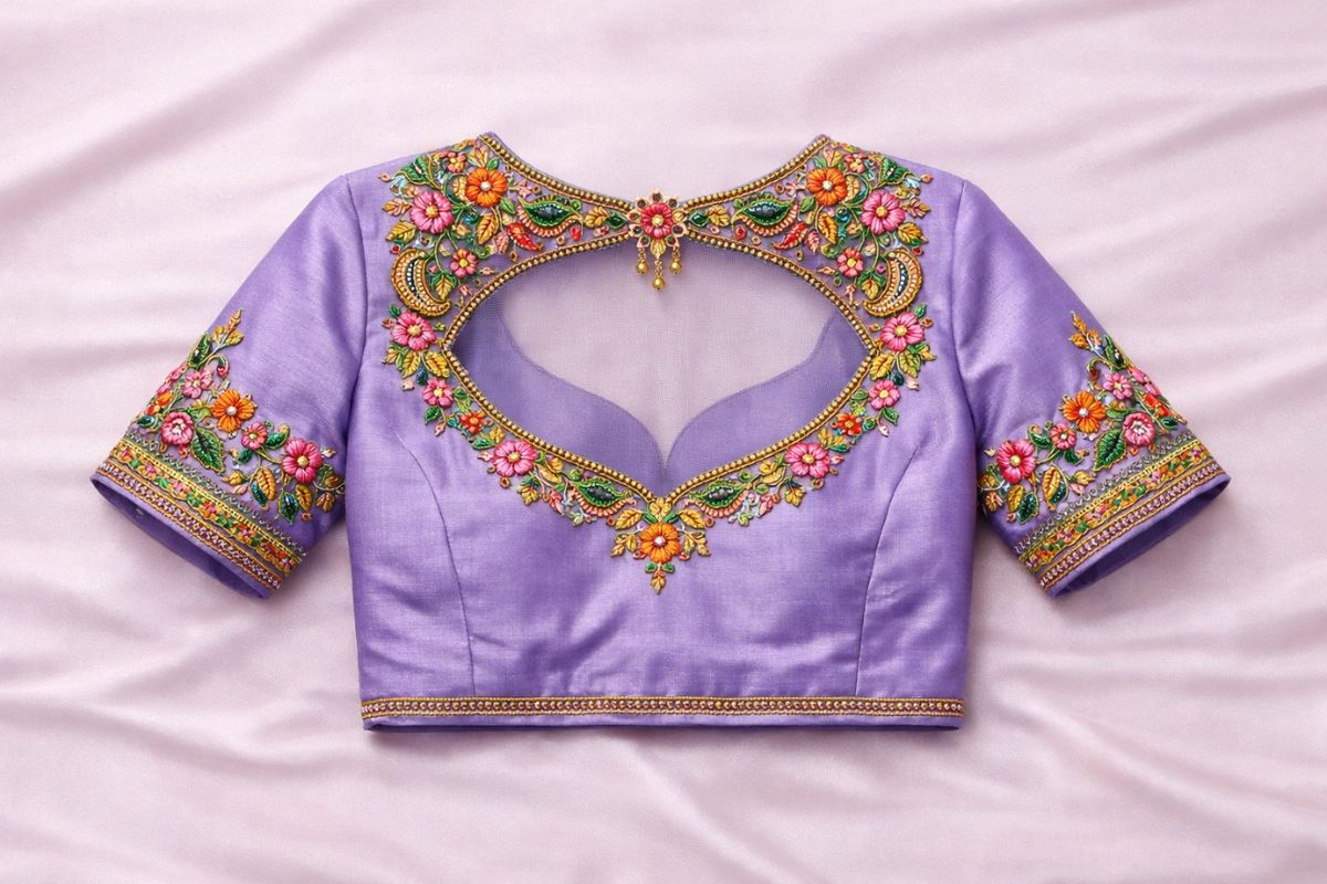 Designer Saree Blouse Aari Work