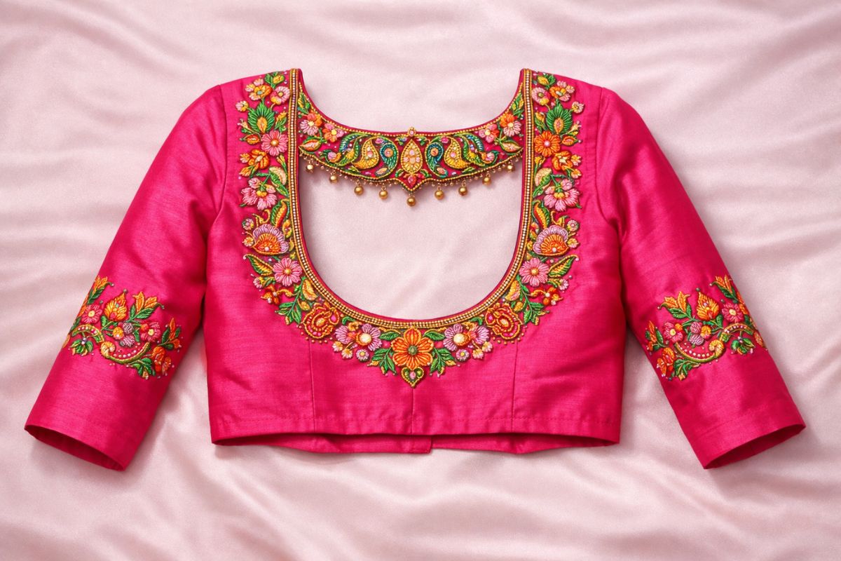 Full sleeve blouse design reference