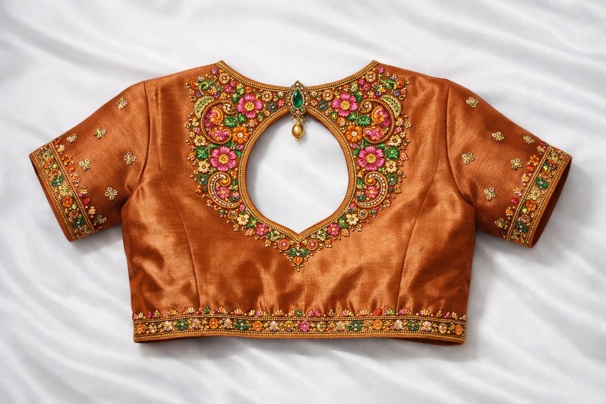 Keyhole design with small motifs