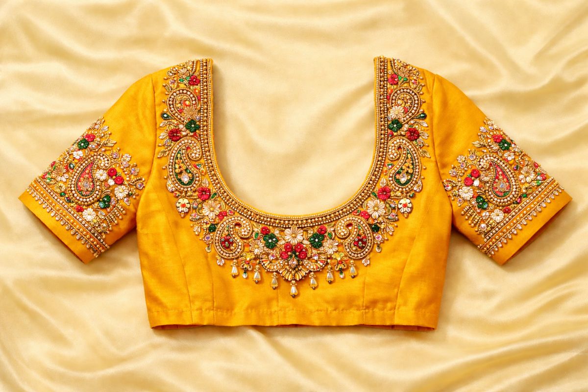 Mango Design Aari Work Blouse