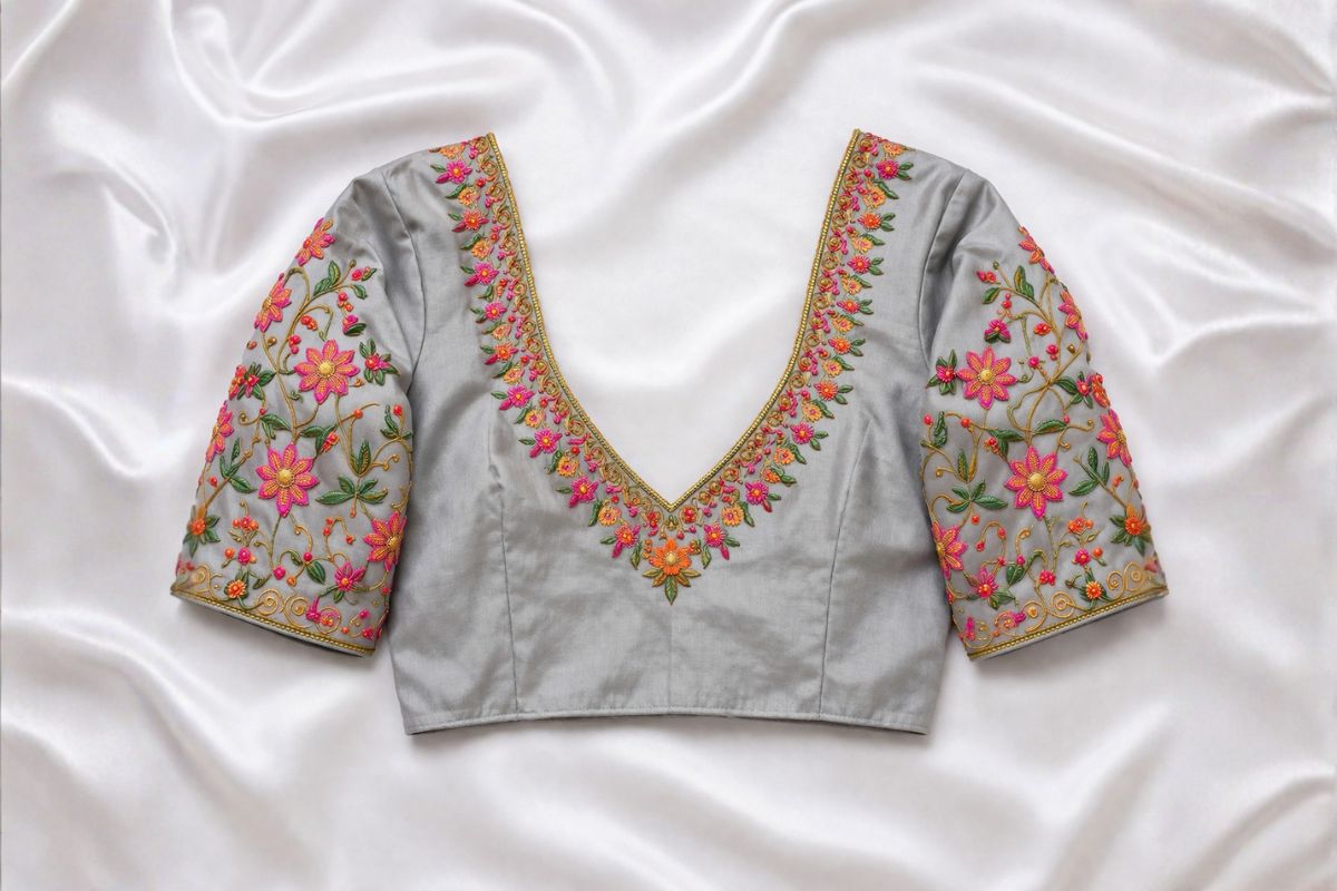 Party Wear Aari Work Blouse Designs