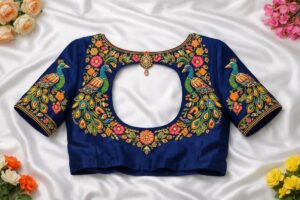 Peacock Aari Work Blouse Designs