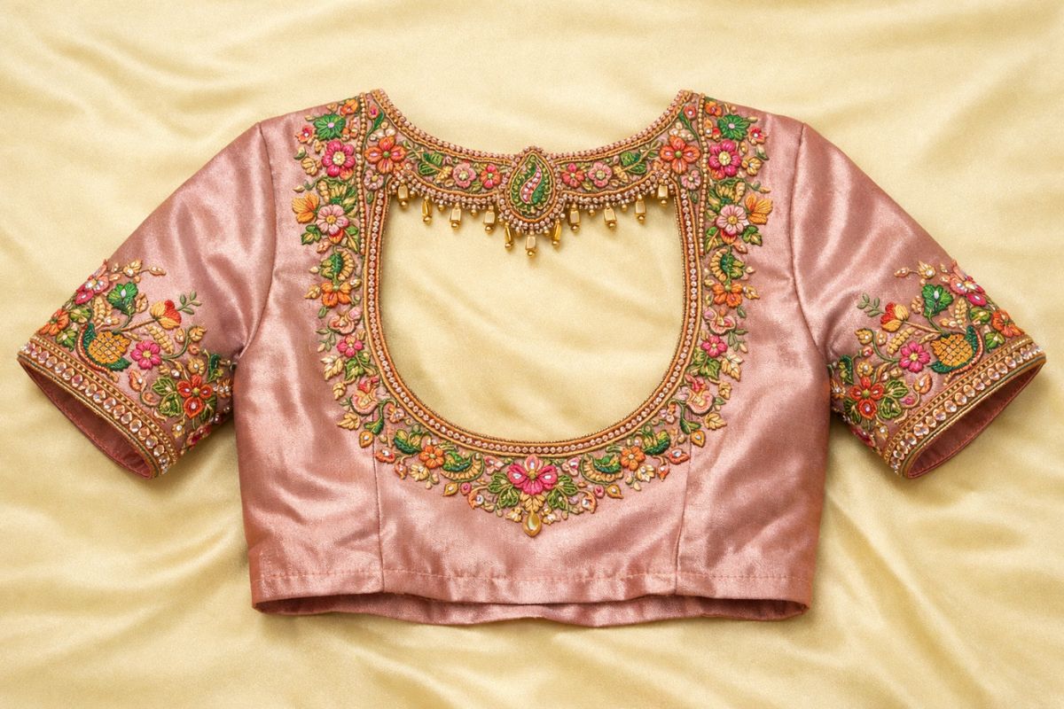 Sleeve edge with stone highlights