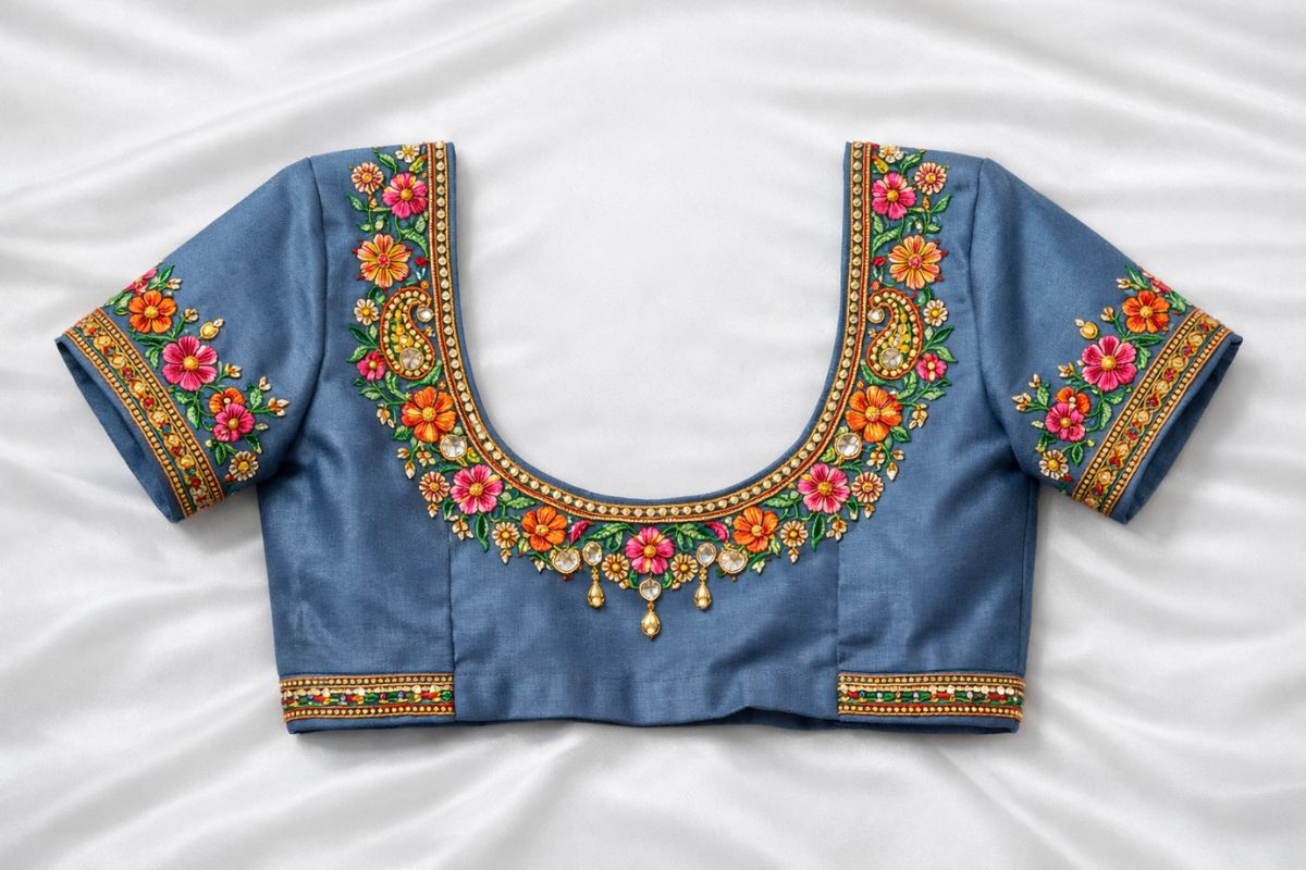 U Neck Aari Work Designs