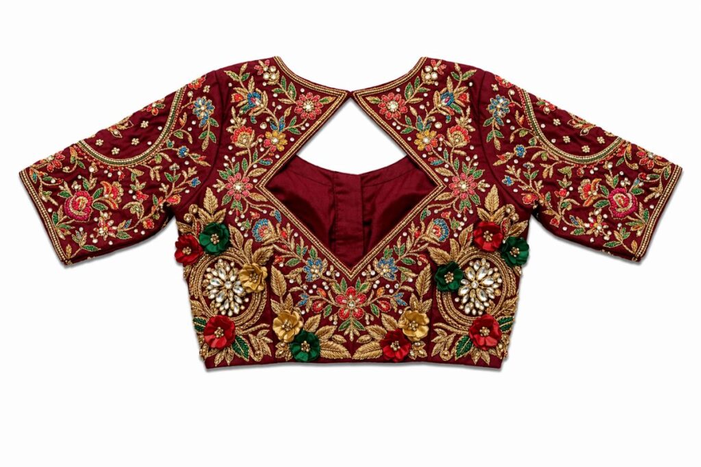 Floral Aari Work Blouse