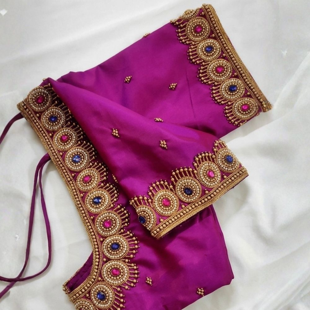 Rani Pink Aari Work Blouses