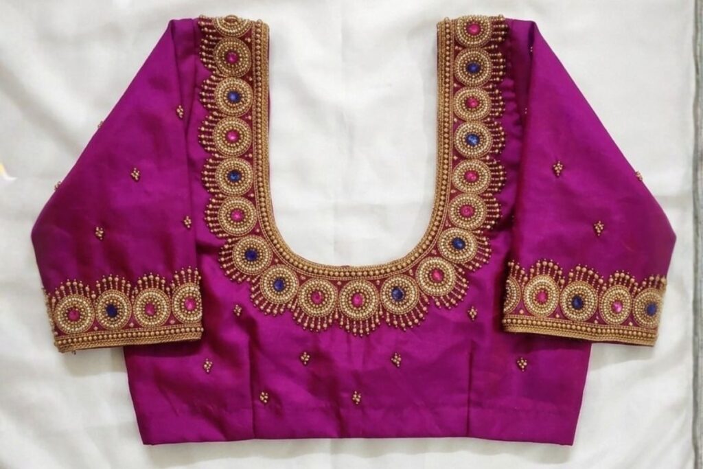 Rani Pink Aari Work Blouses